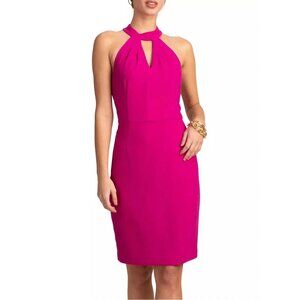 Trina Turk Dress 8 Jovial Halter-Neck Magenta NWT $228